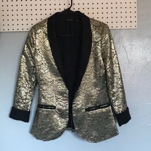 Metallic gold blazer